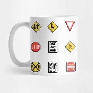 Pixel Street Signs Mug